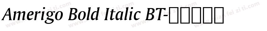 Amerigo Bold Italic BT字体转换